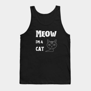 Meow I'm a Cat for the Halloween night Tank Top